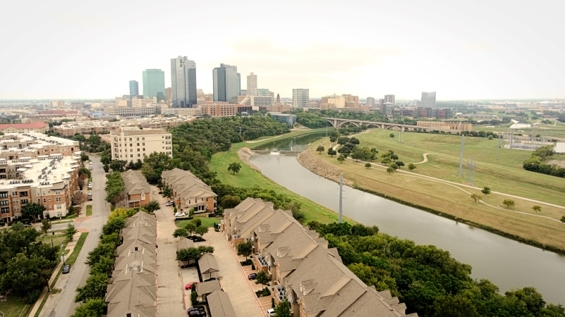 Downtown Fort Worth, TX and the Trinity River