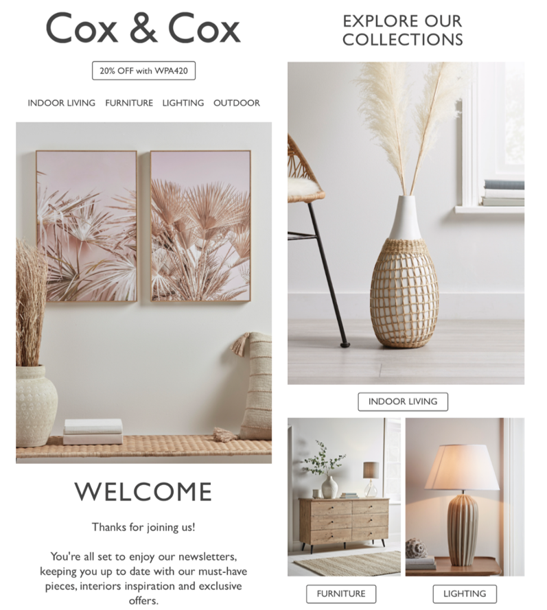 cox & cox email newsletter