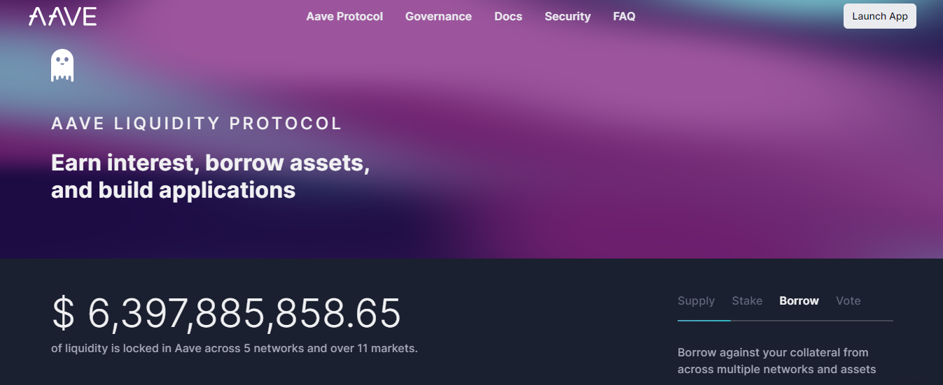Aave is one of the best crypto lending platforms