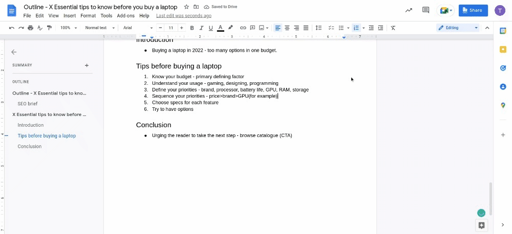 Collaboration in Google Docs