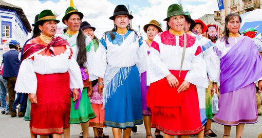 Indigenous women  in traditional costume