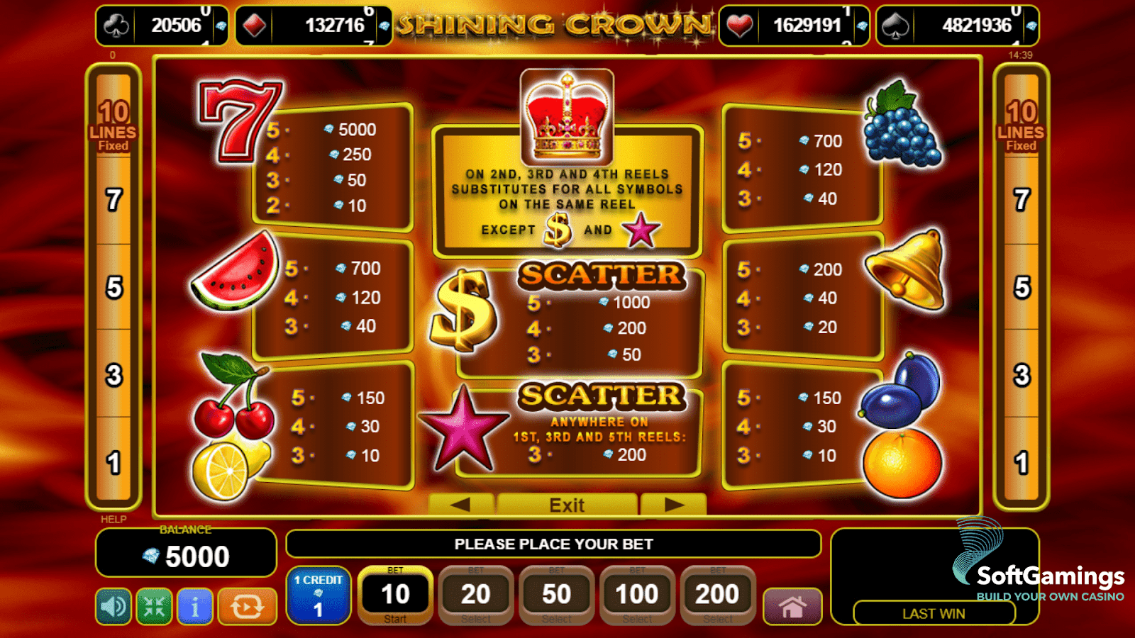 Shining Crown - Игры EGT Interactive | SoftGamings