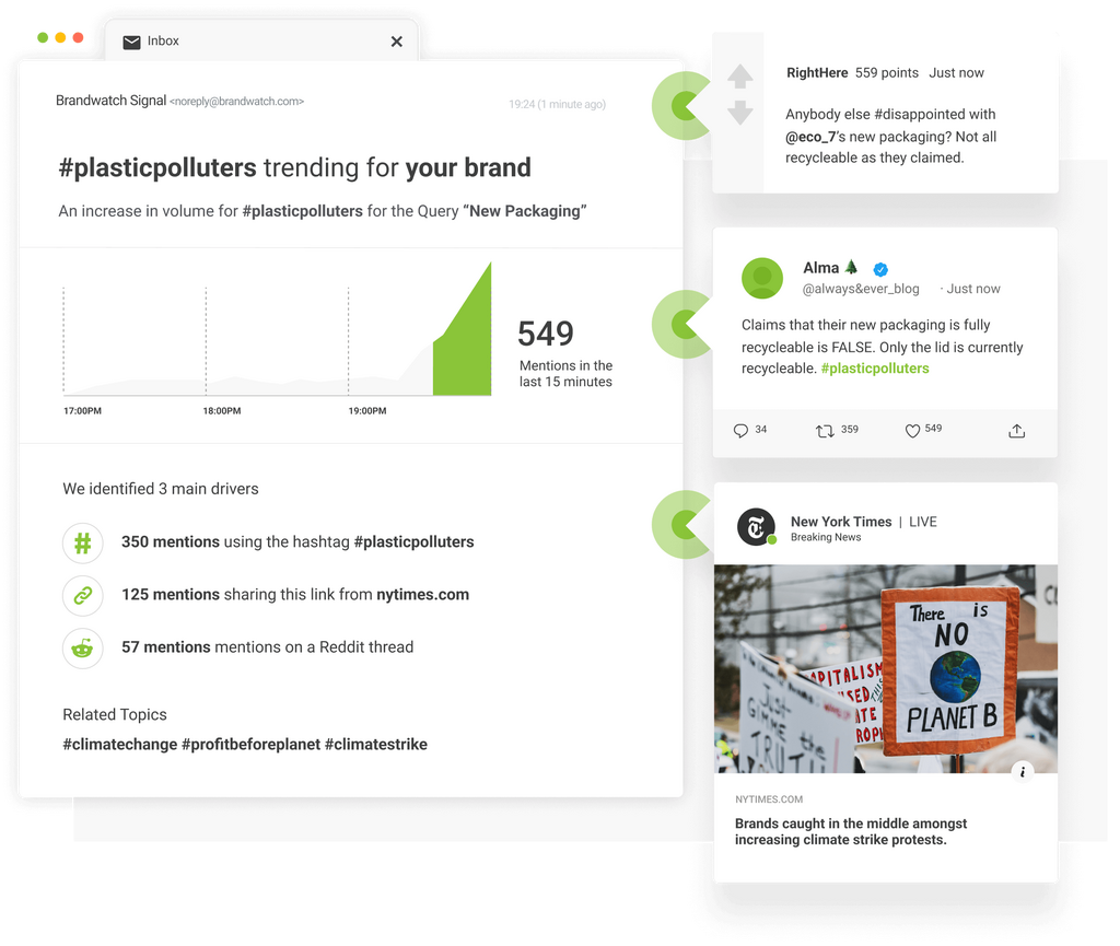 Brandwatch is a social listening and analytics platform