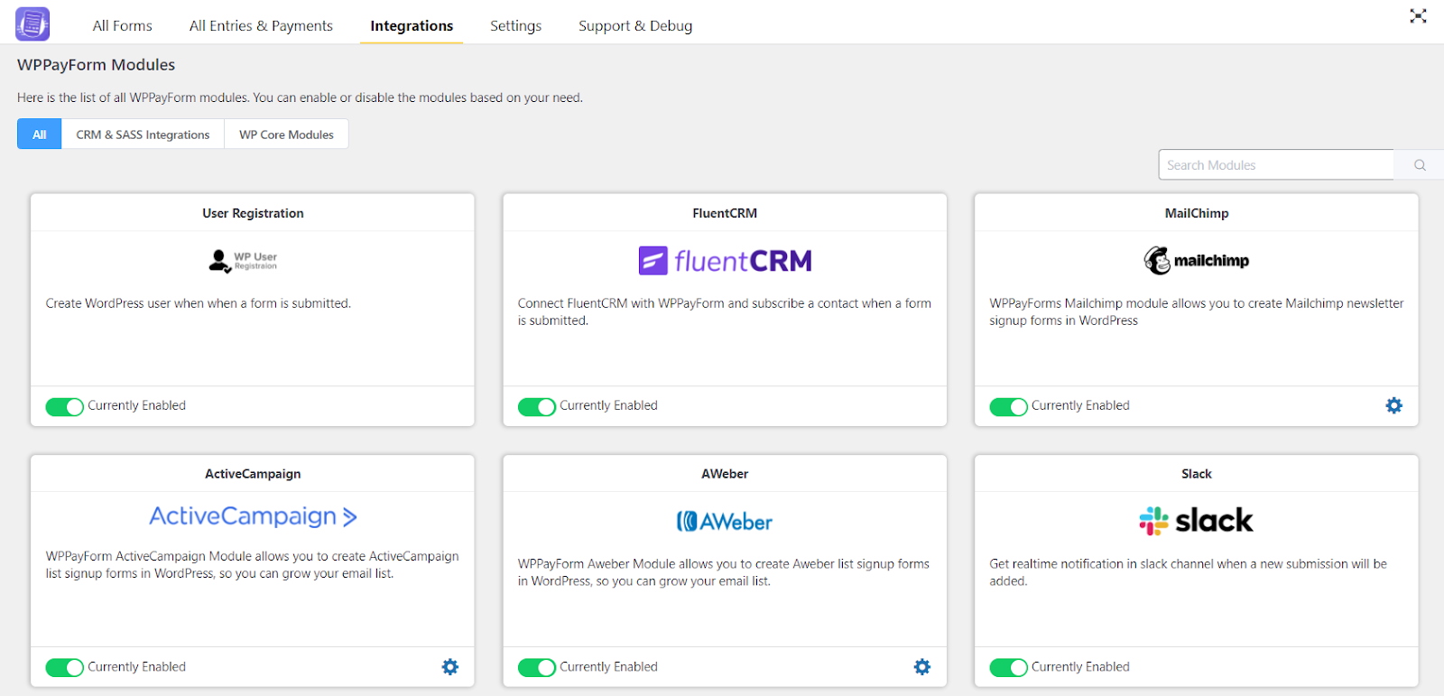 wppayform integrations