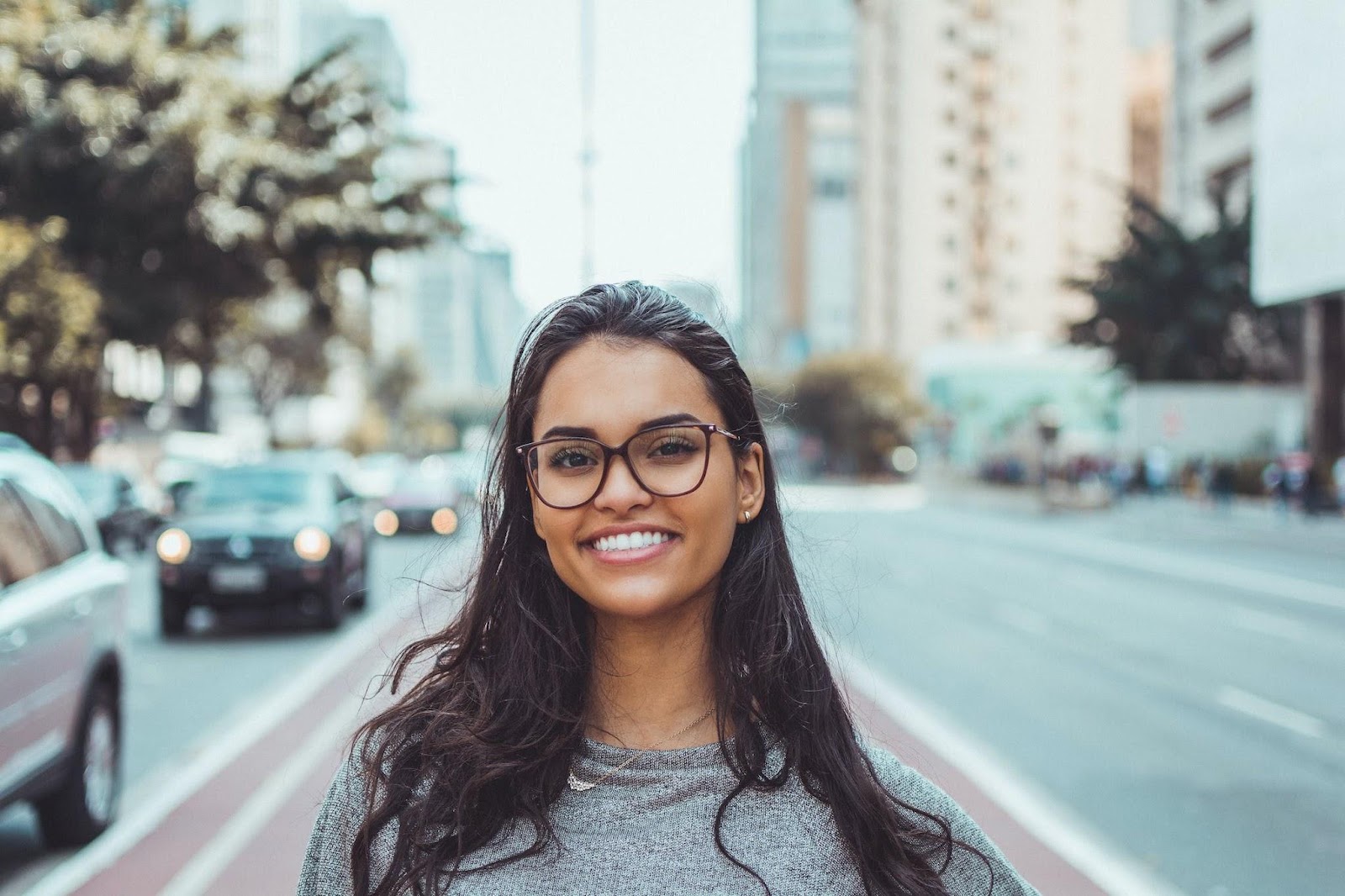 a lady smiling