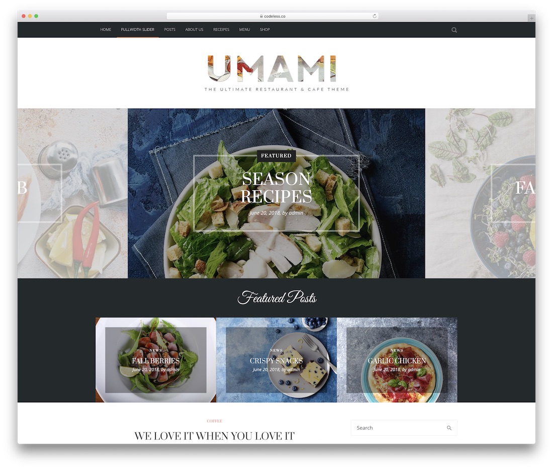 tema blog makanan wordpress pedas