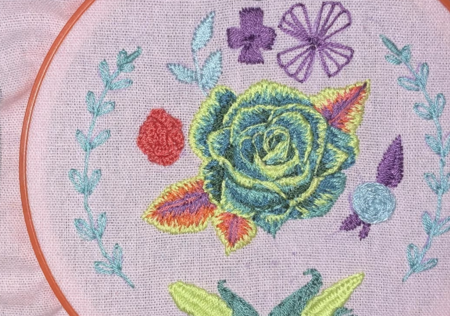 succulent embroidery