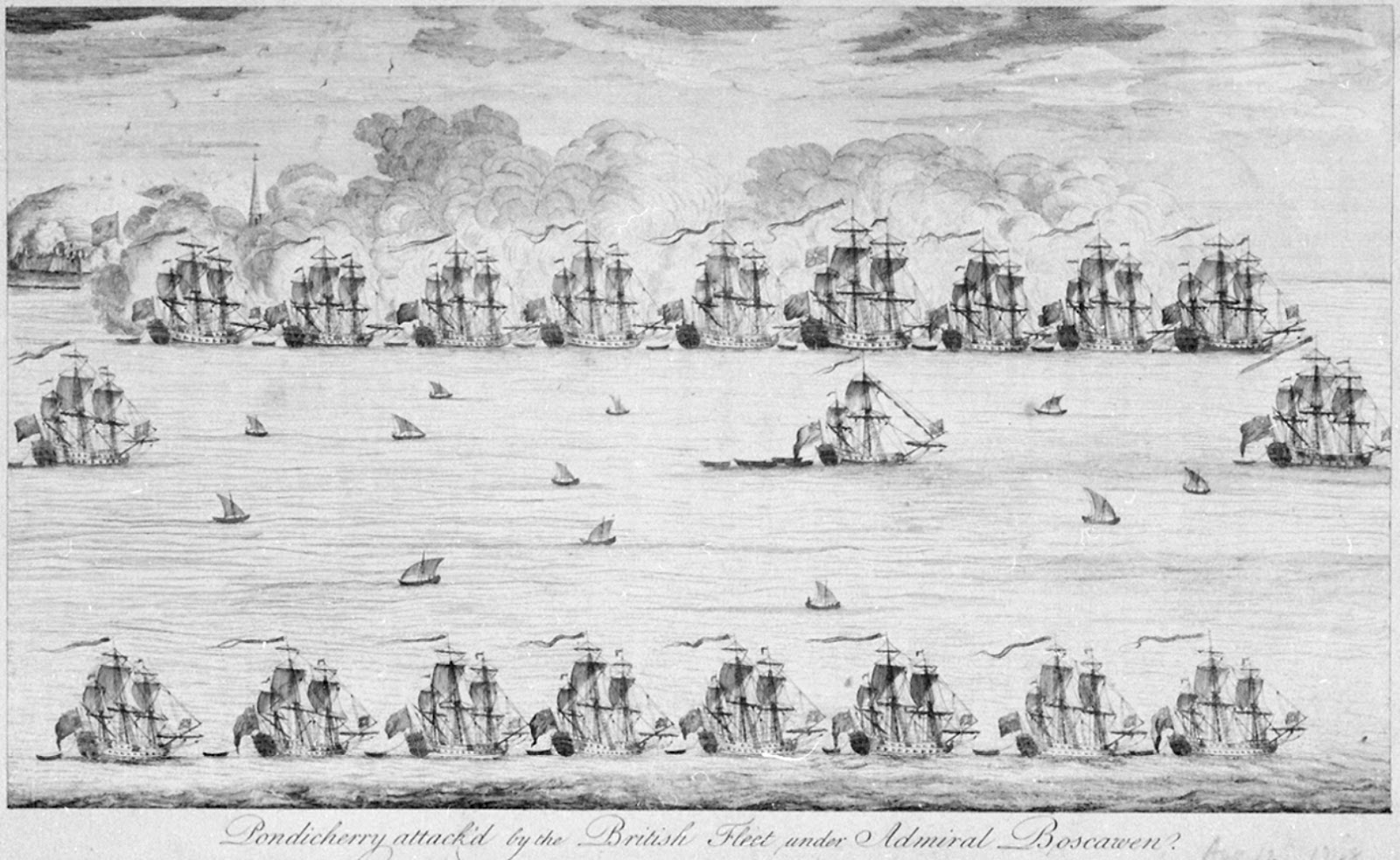 Pondicherry Attacked by the British Fleet