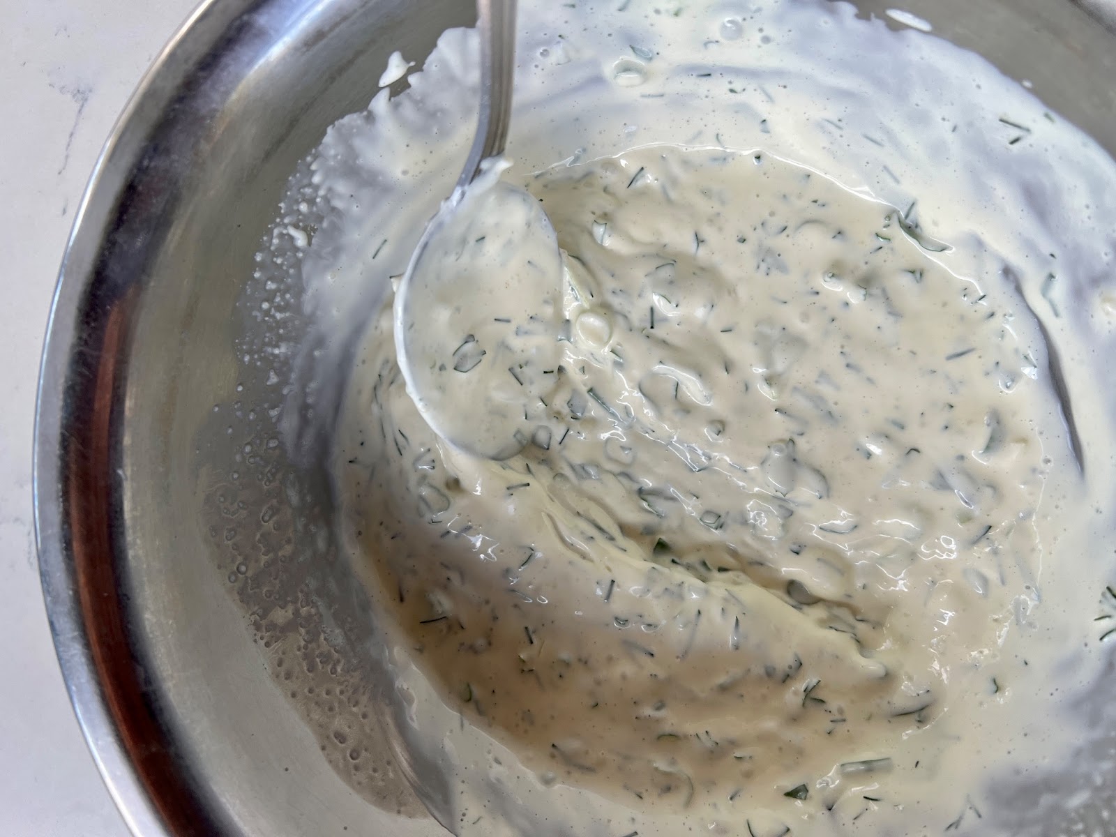 this dressing can be made by hand for a more rustic version