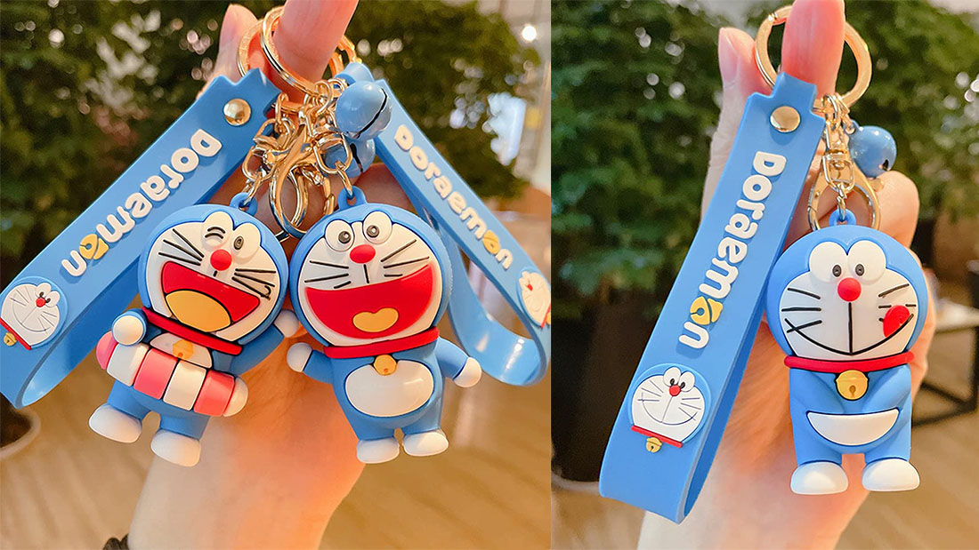 adorable Doraemon rubber hand keychain promotional holiday gifts