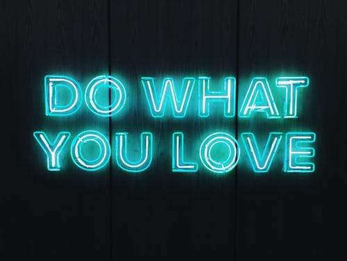 Do what you love - black background 