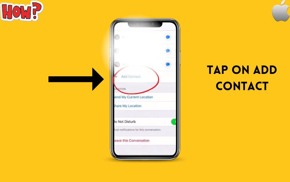 Tap On Add Contact