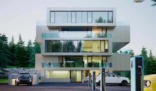 Glass 4-Floor House Design