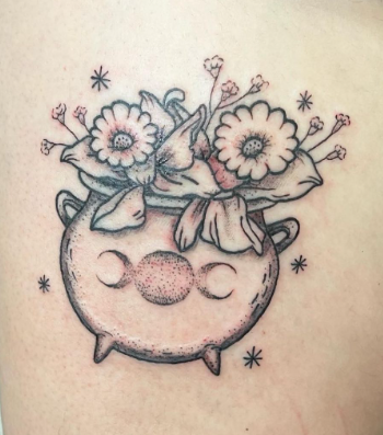 Flower Pot Acceptable Tattoo