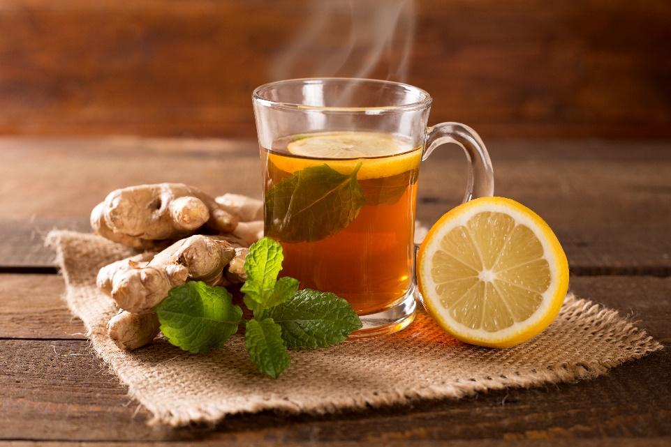 A cup of tea with lemon and ginger

Description automatically generated with medium confidence
