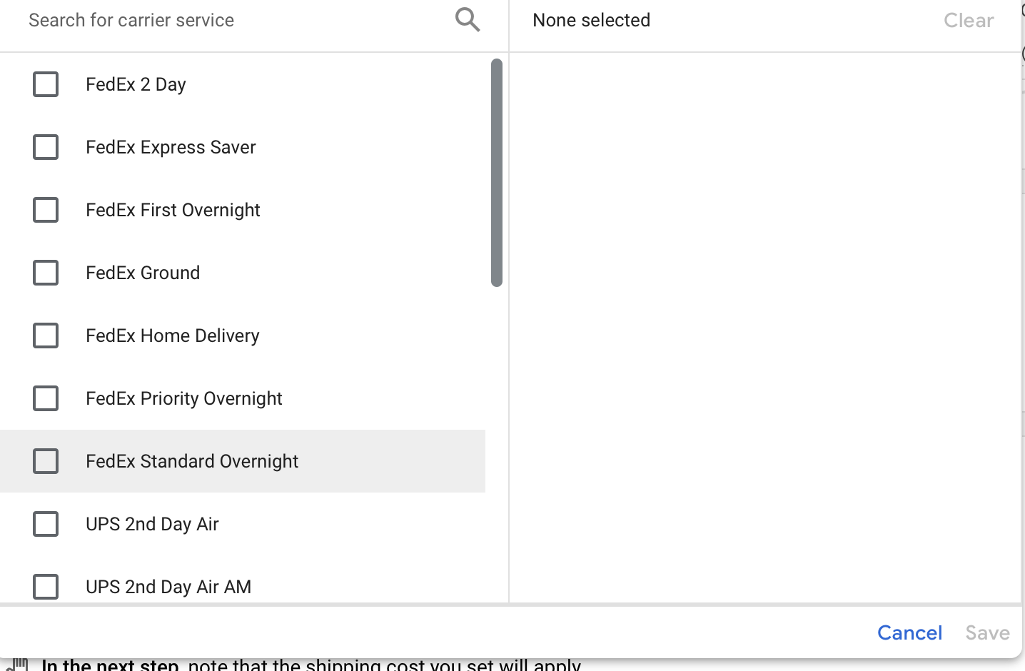 Google Merchant Center account set up shipping 