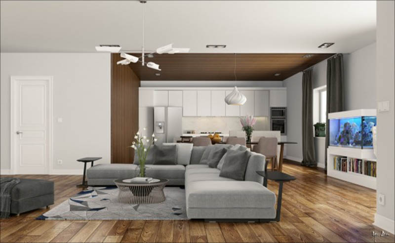 22 Thiết kế nội thất phòng khách tối giản