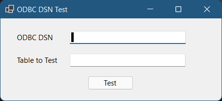 The ODBC Test connection app done in C#.Net