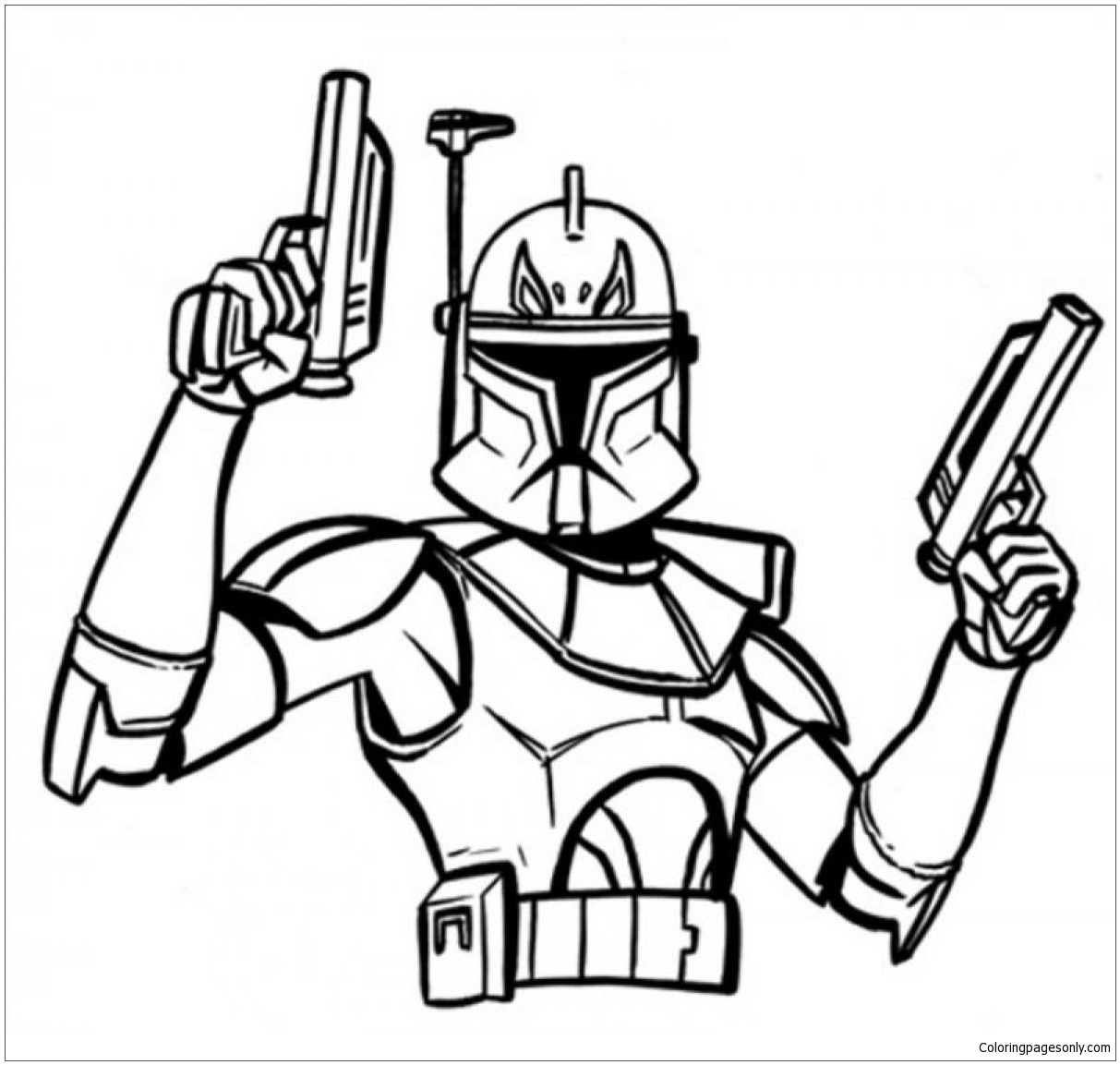 Captain Rex Star Wars Coloring Pages