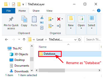 Rename as database