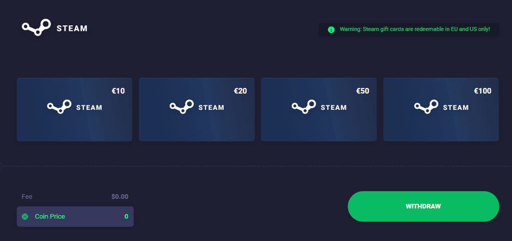 Because Steam gift cards aren't available outside of EU and US, you'll have to use alternative service like PayPal or Visa to add funds to your Steam Wallet.