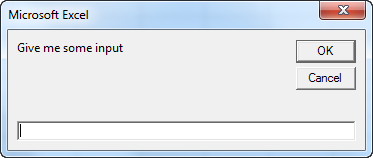 InputBox Function in Excel VBA