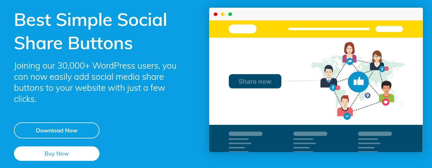 Plugin Social Share Buttons by WPBrigade de WordPress