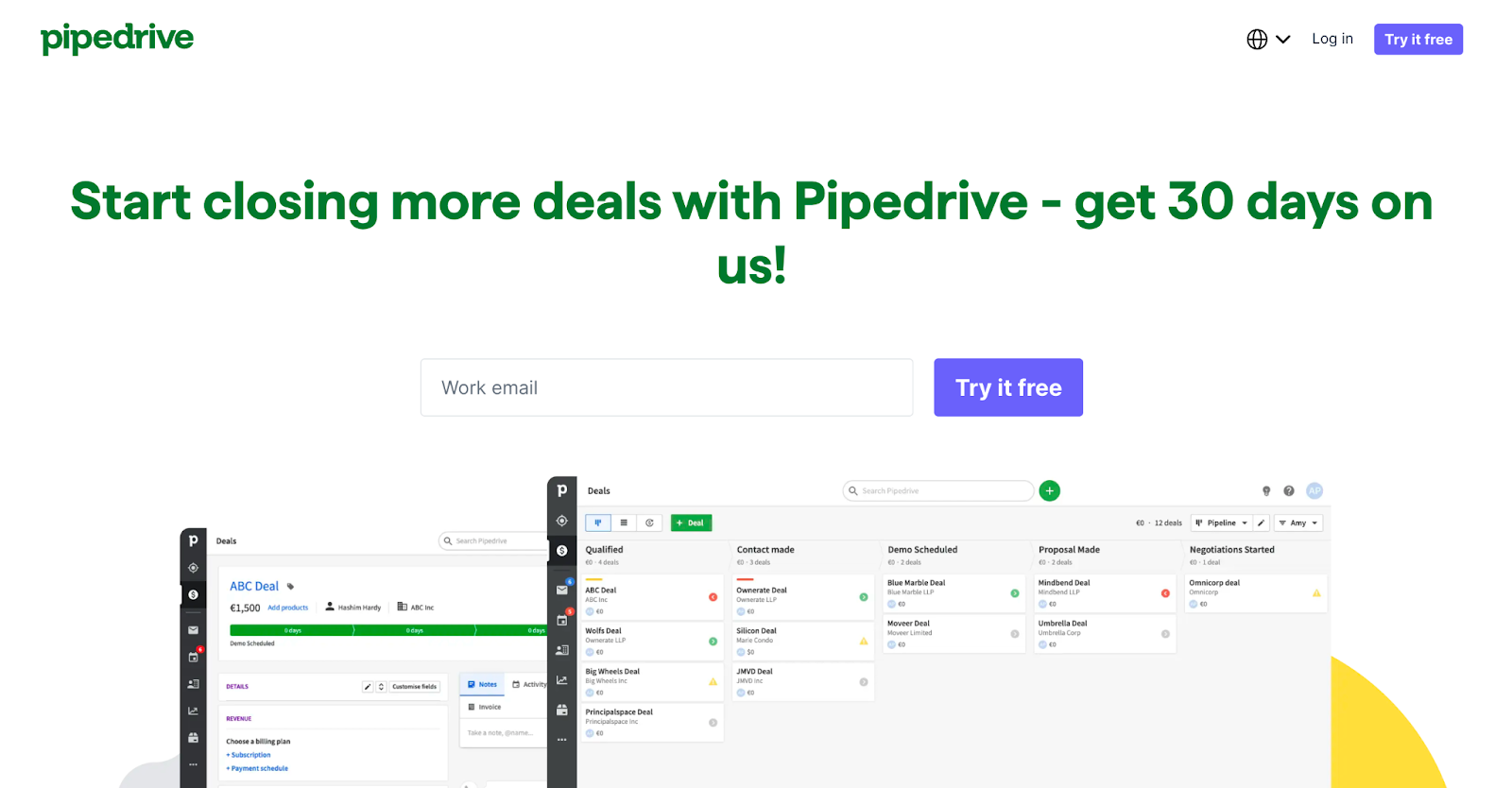 Pipedrive Website | NetHunt vs Pipedrive