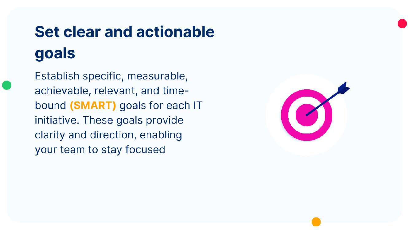 Set clear and actionable goals