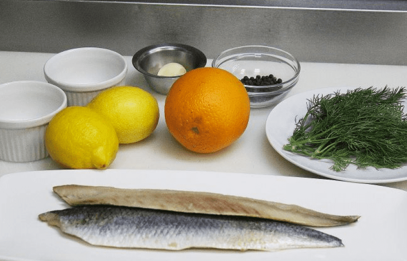 Ингредиенты для засола рыбы в маринаде