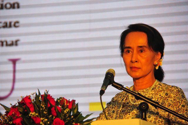Democracy icon Aung San Suu Kyi admits that Mynmar suffers from a long list of woes, but insists that the first step to healing is the return of the rule of law. Credit: Amantha Perera/IPS