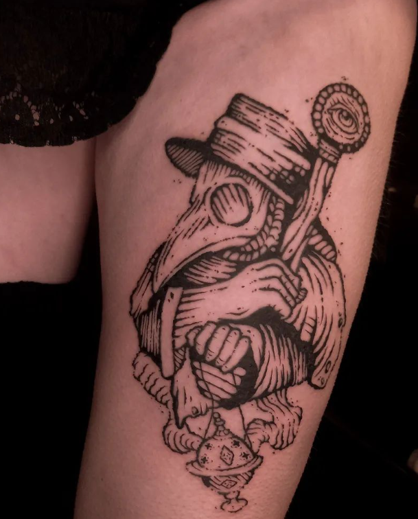 Tattoo of Silent Plague Doctor 