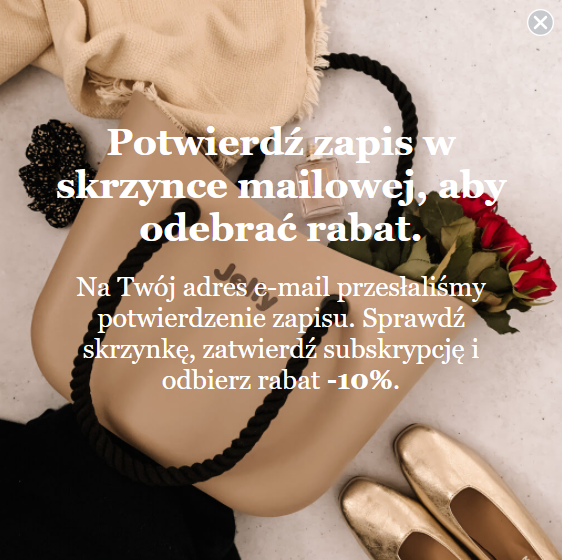 Screenshot success message w Jellybag.pl