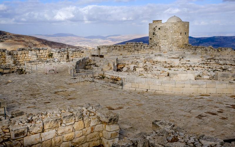 Ruins atop Mount Gerizim stock photo. Image of luza - 130455502