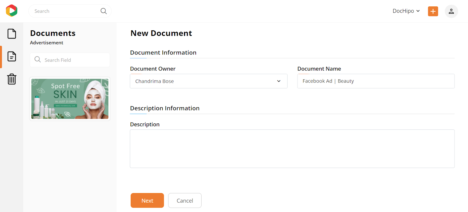 Add Document Information