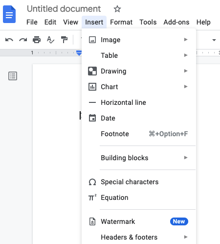 square root in google docs - step 2