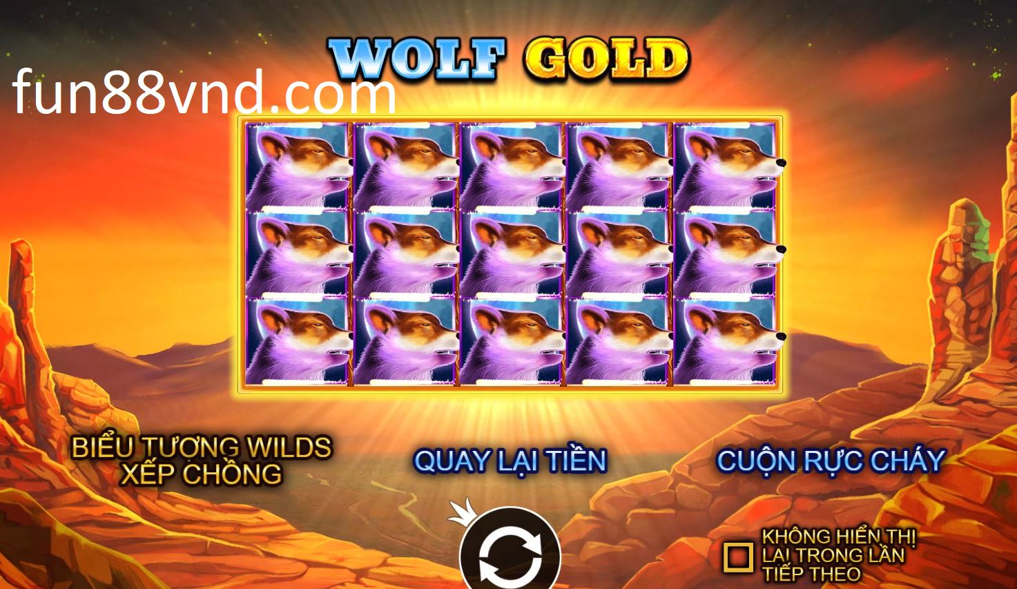 Giới thiệu game giải trí Wolf Gold tại Fun88