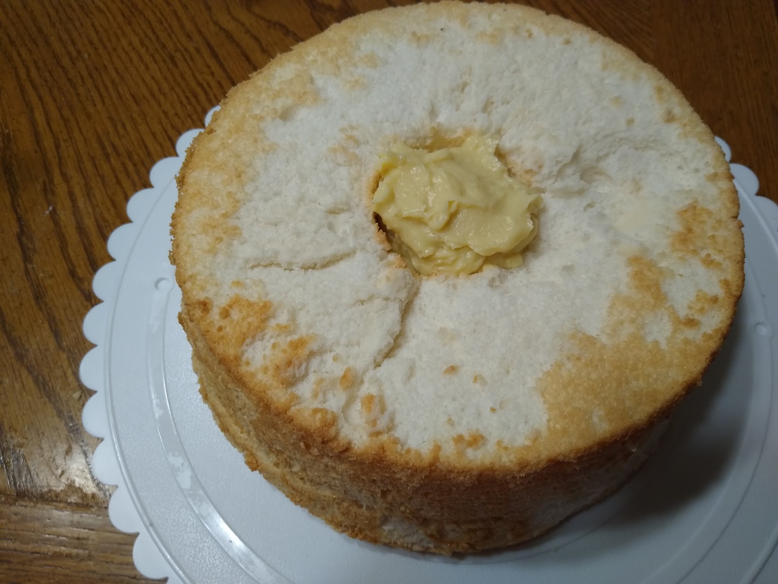 custard with angel food cake picture