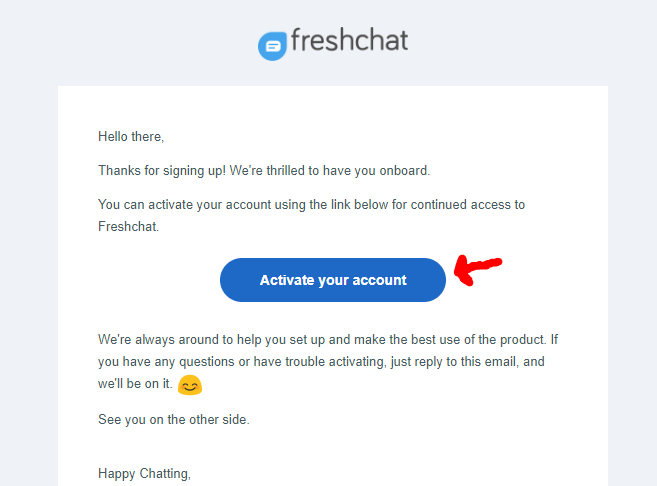 konfirmasi email freshchat