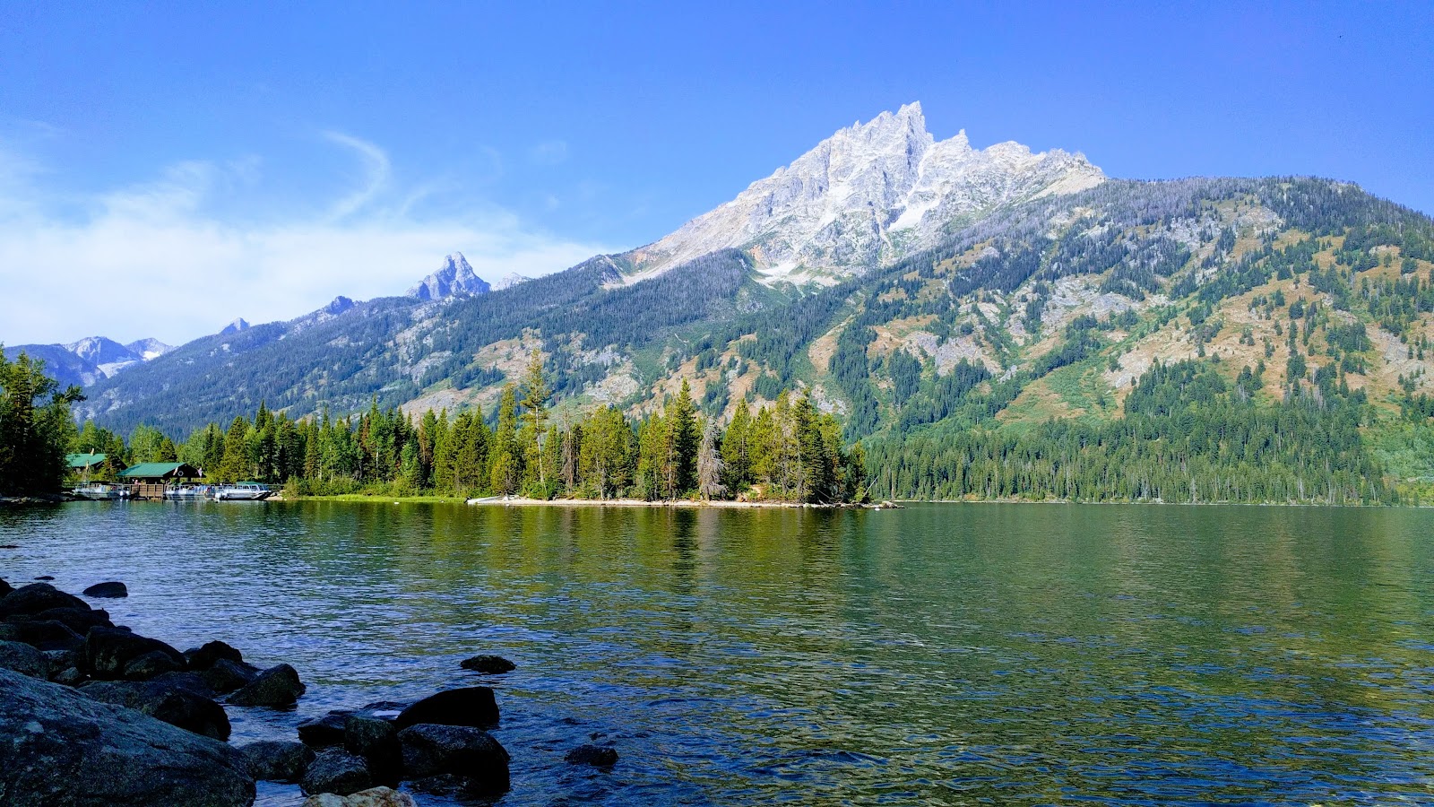 lake with a view of mountain on a clear sky