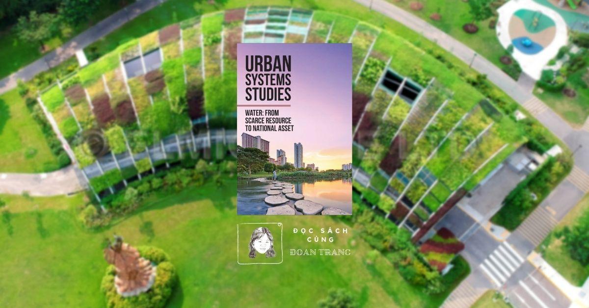 Ảnh nền: Trường mẫu giáo Skool4Kidz tại Singapore với mái nhà phủ xanh. Bìa sách: Centre for Liveable Cities.