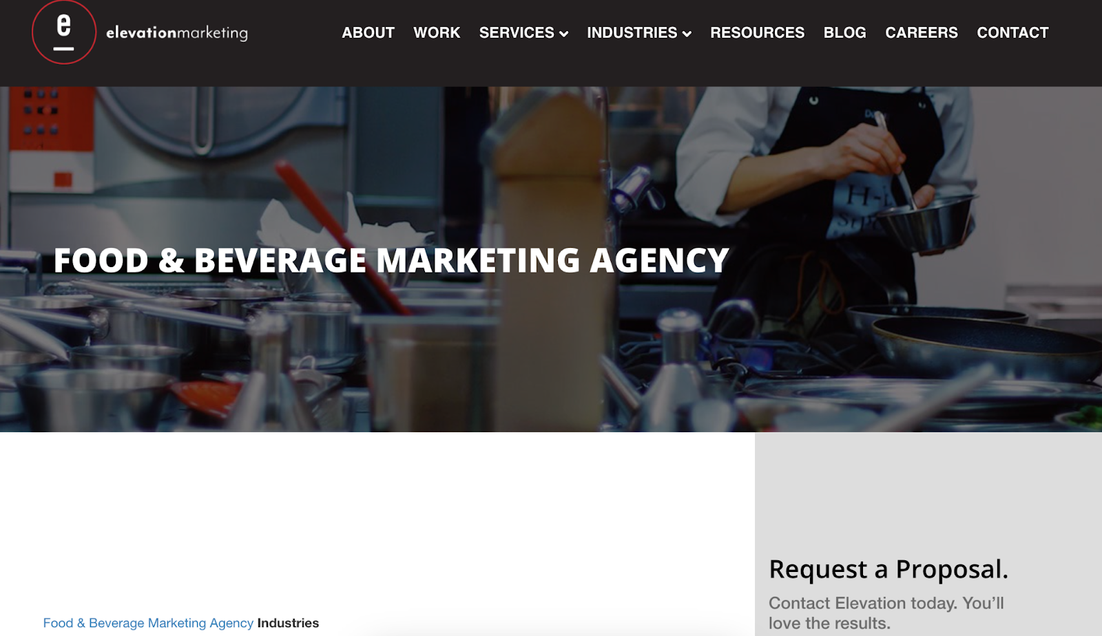 Food marketing agency - elevation marketing