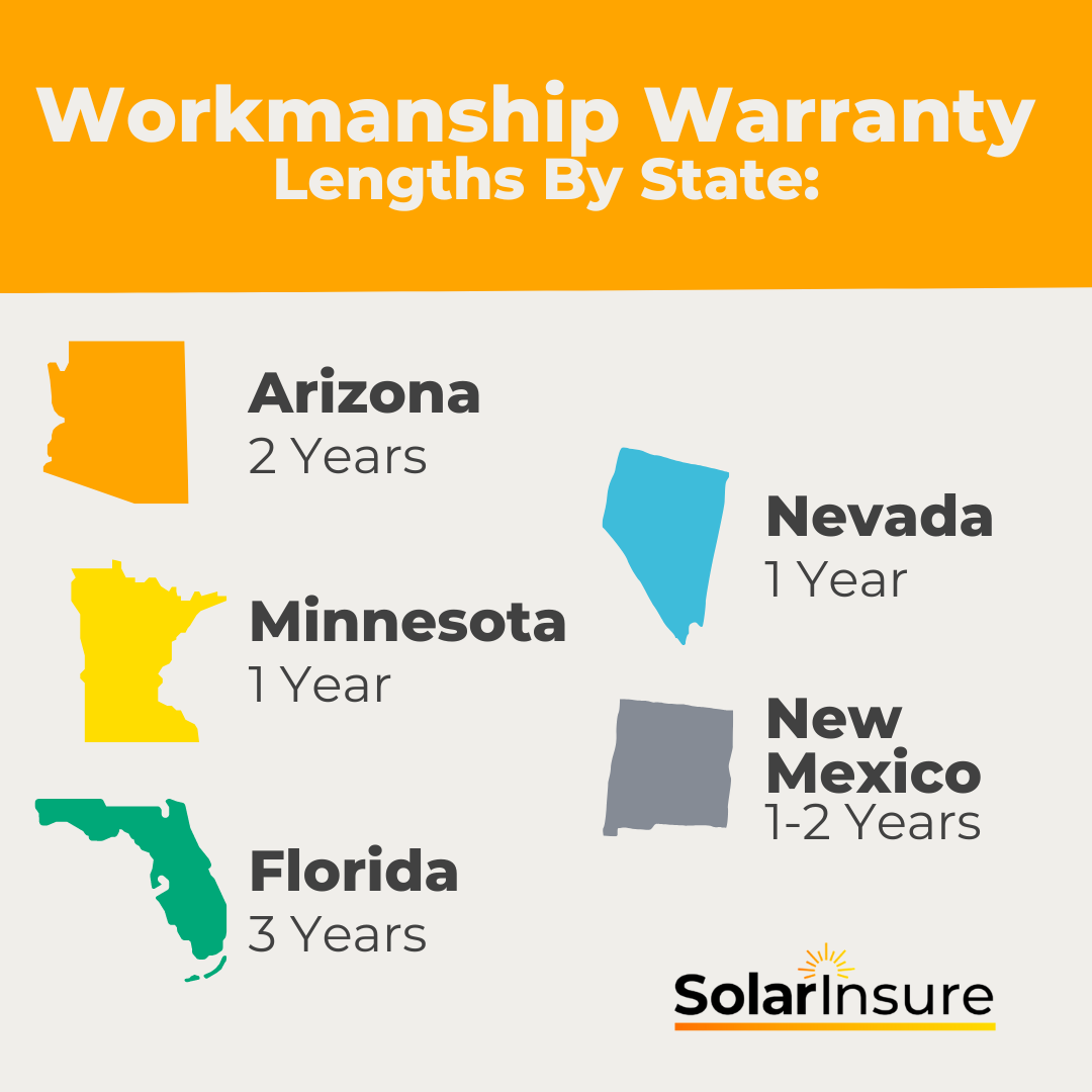 workmanship warranty lengths by state | Solar Insure