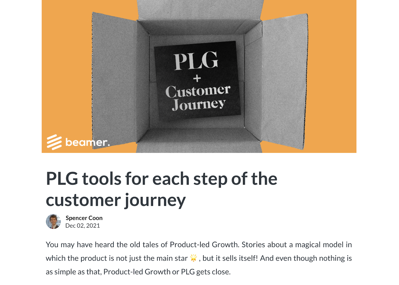 tools for every step of the PLG journey
