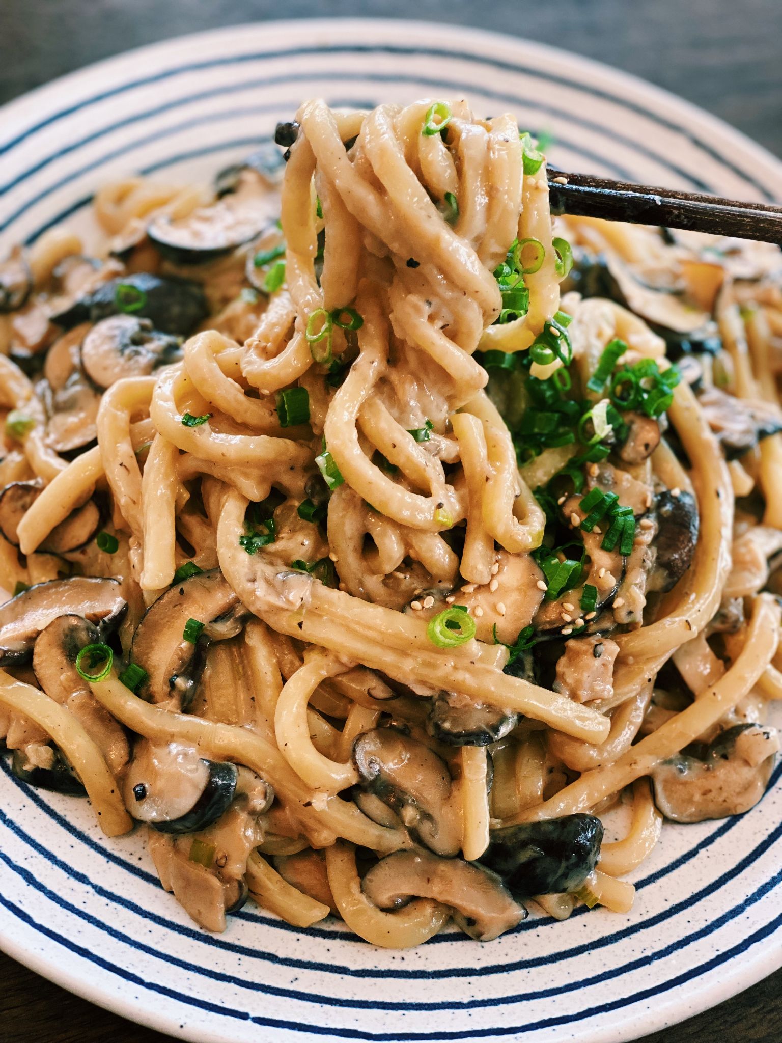Creamy Mushroom Udon (20 Minutes ONLY!)