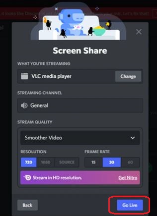 stream Switch on Discord