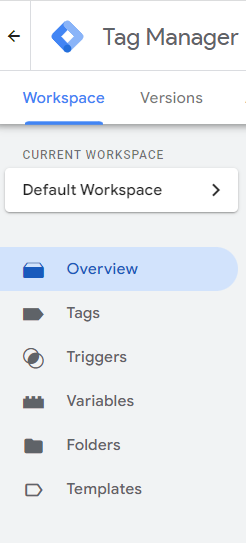 Tag Manager - workspace