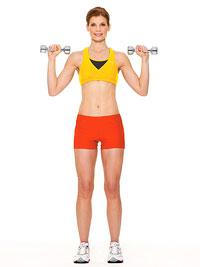 overhead press with dumbbells