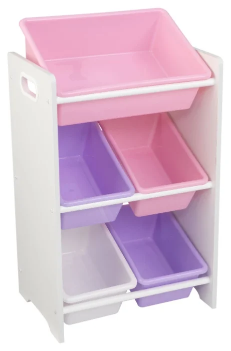 стеллаж корзины ящики для игрушек наклонно розовые икеа