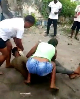 Breaking: 2 Buea  ladys beat a man to near dead after they discovered he was cheating on them